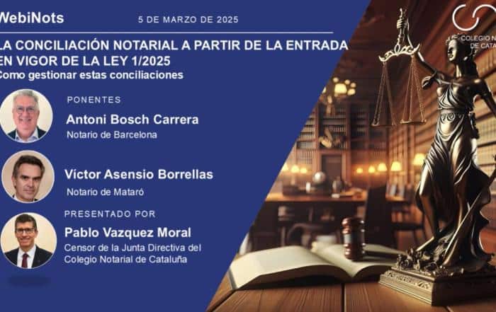 La conciliación Notarial a partir de la entrada en vigor de la Ley 1/2025