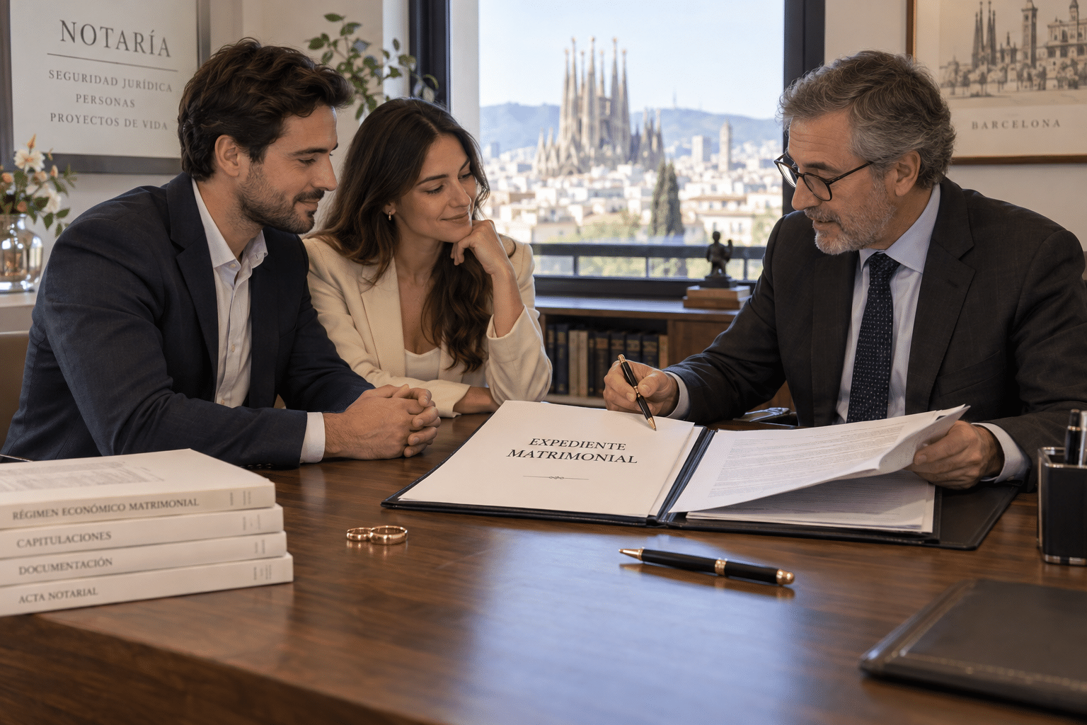 Expediente matrimonial ante notario en Barcelona