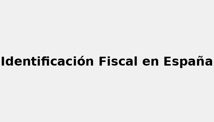 En este artículo explicaremos todo lo referente a la Identificación fiscal y su importancia en España