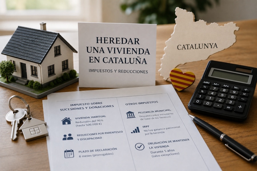 Heredar una vivienda en Cataluña: impuestos, reducciones y aspectos que deben tenerse en cuenta