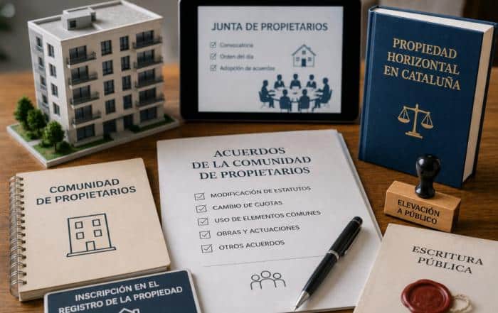 Acuerdos de la comunidad de propietarios en Cataluña: cuándo deben elevarse a escritura pública
