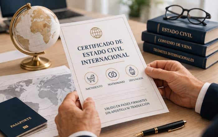 Efectos del Certificado de estado civil internacional.