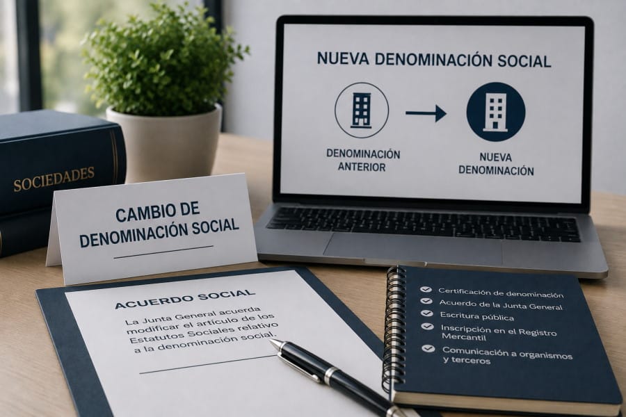Cambio de denominación social: cómo modificar el nombre de una sociedad