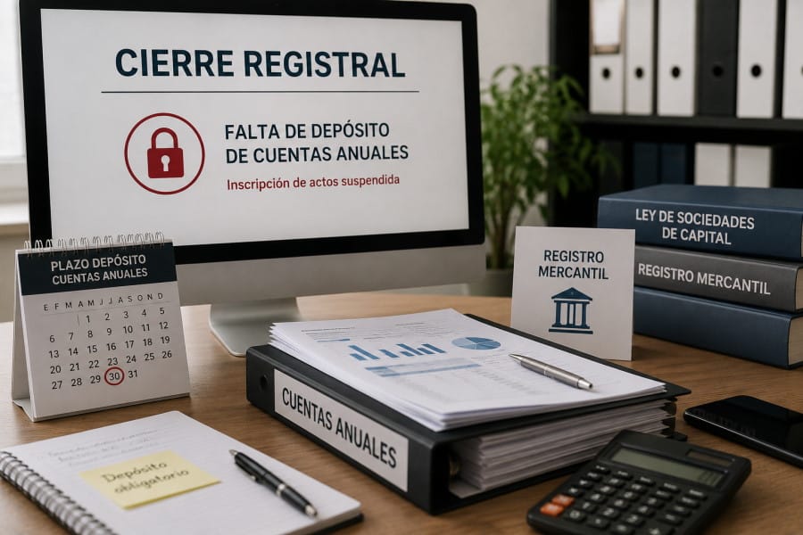 Cierre registral por falta de depósito de cuentas: consecuencias para las sociedades mercantiles