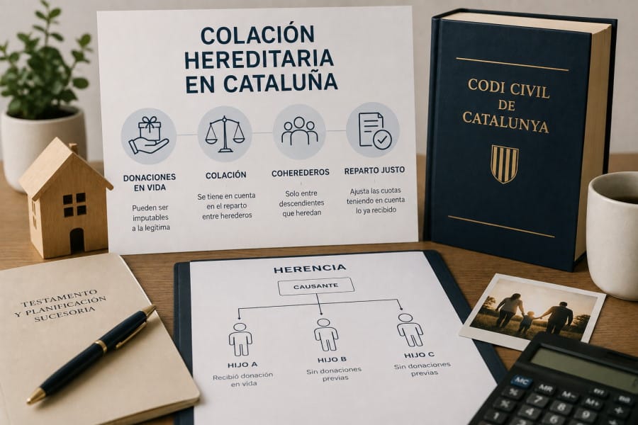 Colación hereditaria en Cataluña: qué ocurre con las donaciones realizadas en vida