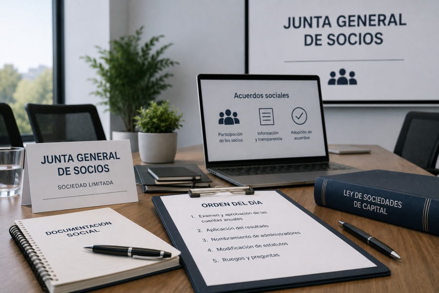 Junta general en la sociedad limitada: funcionamiento, convocatoria y adopción de acuerdos