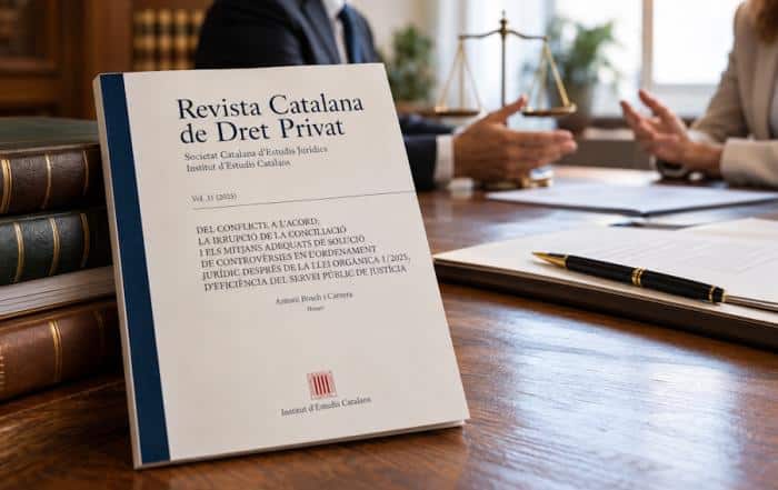 Estudio sobre conciliación de Antoni Bosch en la Revista Catalana de Dret Privat
