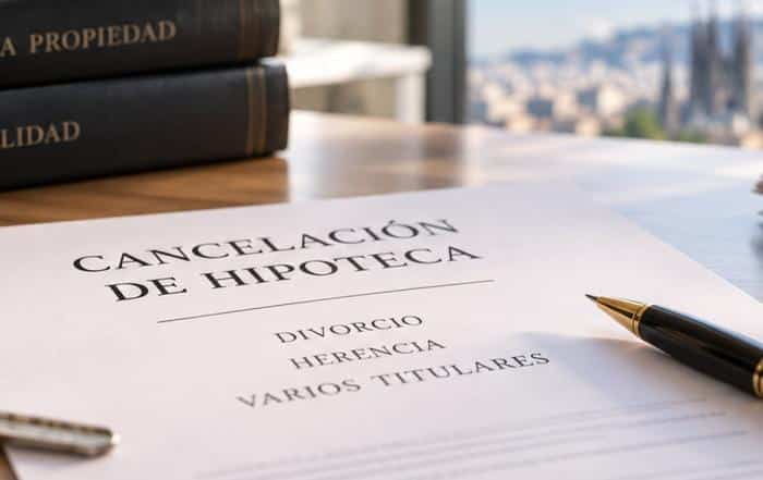 Cancelación de hipoteca con varios titulares tras un divorcio o una herencia