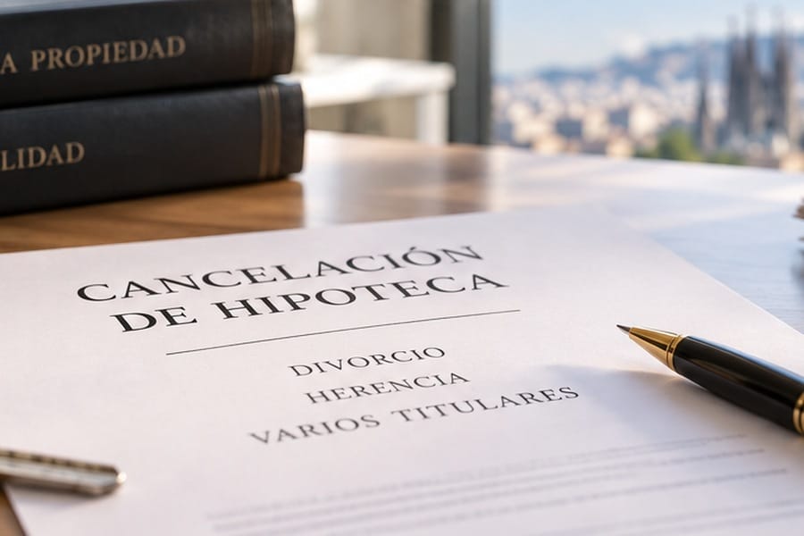 Cancelación de hipoteca con varios titulares tras un divorcio o una herencia
